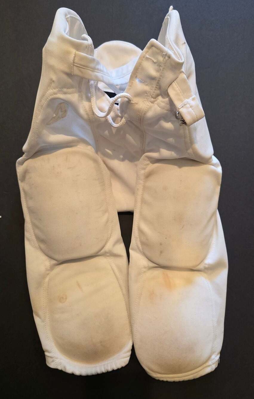 Adams Youth Medium White Integrated Football Pants with Pads